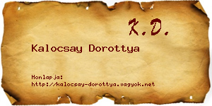 Kalocsay Dorottya névjegykártya