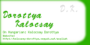 dorottya kalocsay business card